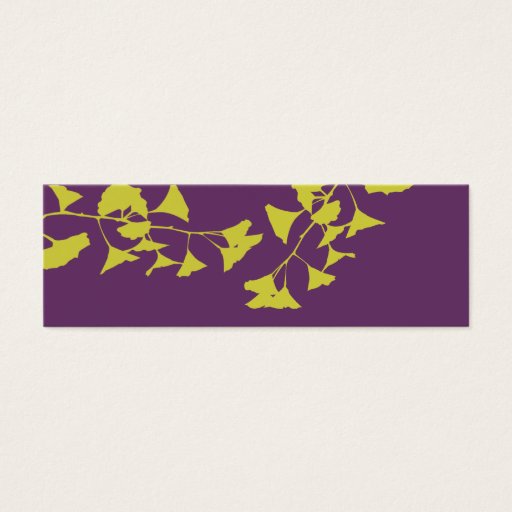 Customizable Glowing Ginkgo Tree Branch with Leaves Business Card Template