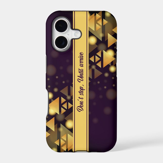 Pattern gold triangle iPhone Case (Back)