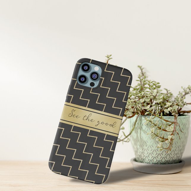 Pattern gold zigzag iPhone Case (Pattern gold zigzag iPhone Case)