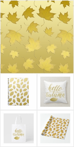 Pattern: Golden Autumn leaves