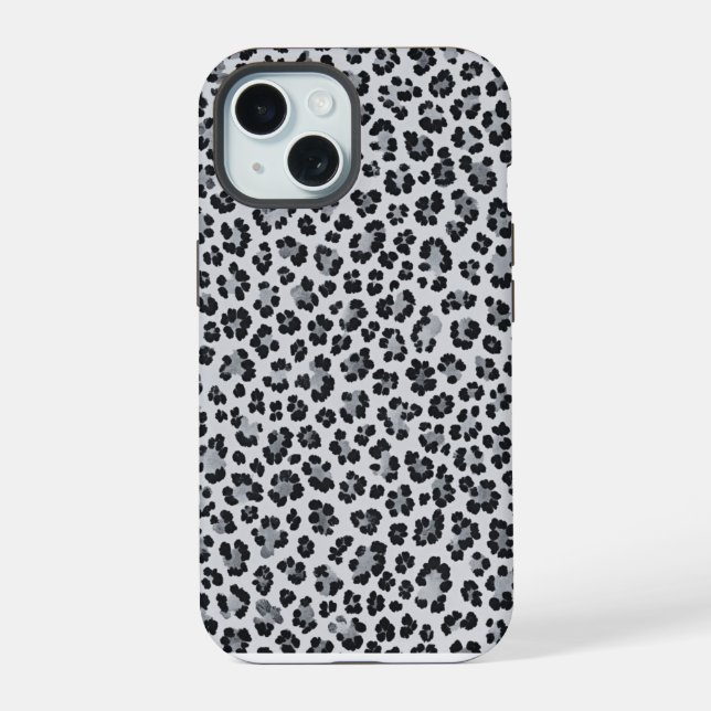 Pattern Gray Leopard Print Iphone Case (Back)