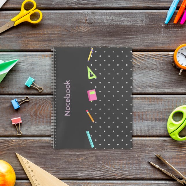 Pattern gray polka Notebook (Creator Uploaded)
