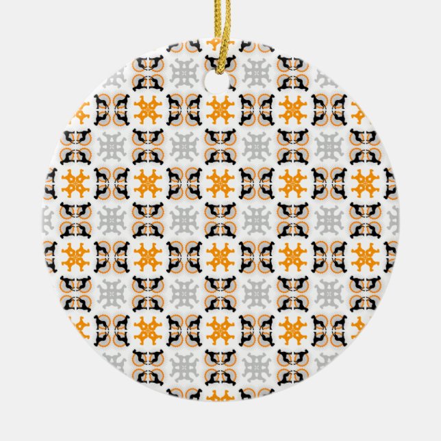 Pattern Great Dane Ceramic Ornament (Front)