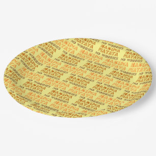 Pattern Hakuna Matata, No Worries in Swahili Paper Plates
