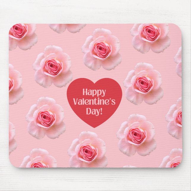 Pattern Happy Valentine`s Day 2023 Background      Mouse Pad (Front)
