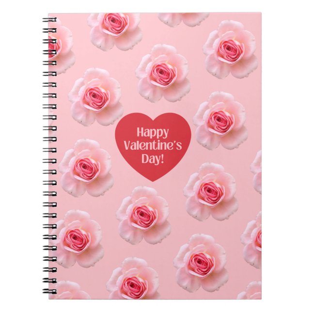 Pattern Happy Valentine`s Day 2023 Background   Notebook (Front)