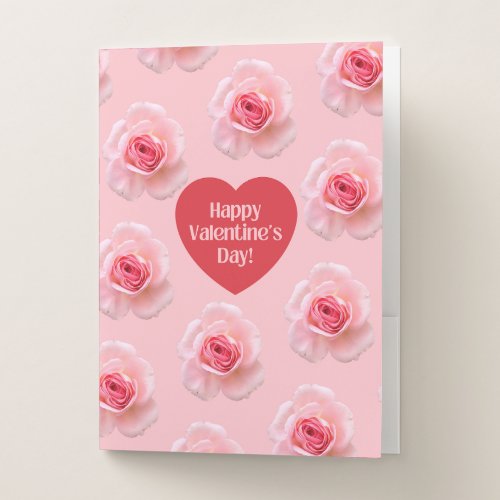 Pattern Happy Valentines Day 2023 Background      Pocket Folder
