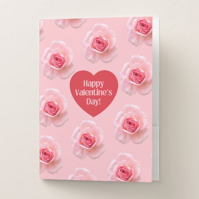Pattern Happy Valentine`s Day 2023 Background      Pocket Folder (Front)