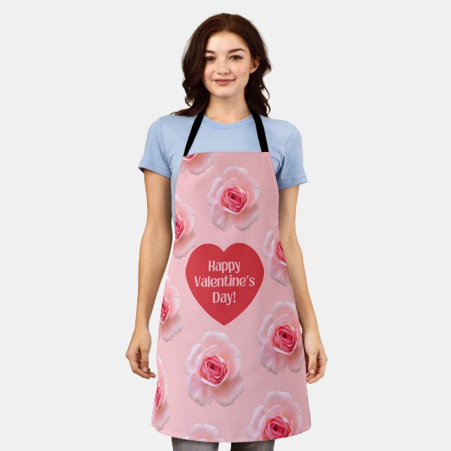 Pattern Happy Valentine`s Day 2024 Background      Apron (Worn)