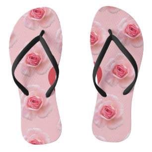 Pattern Happy Valentine`s Day 2024 Background Flip Flops