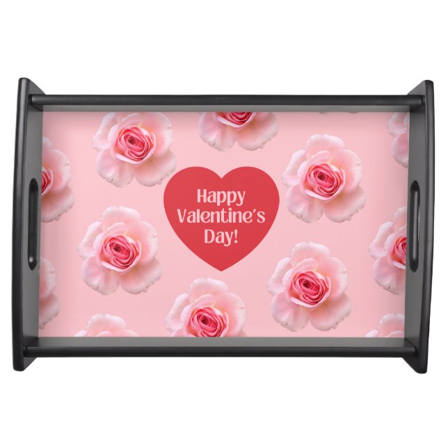 Pattern Happy Valentine`s Day 2024 Background      Serving Tray (Front)