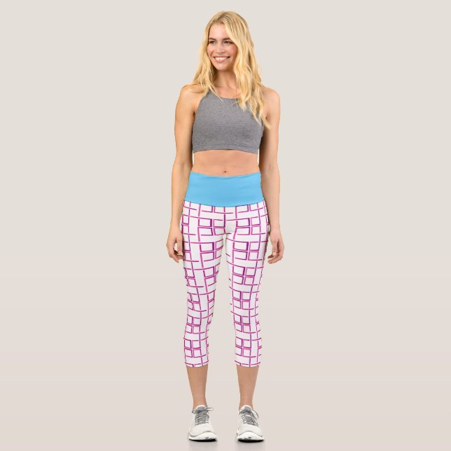 Pattern High Waisted Capris (Front)