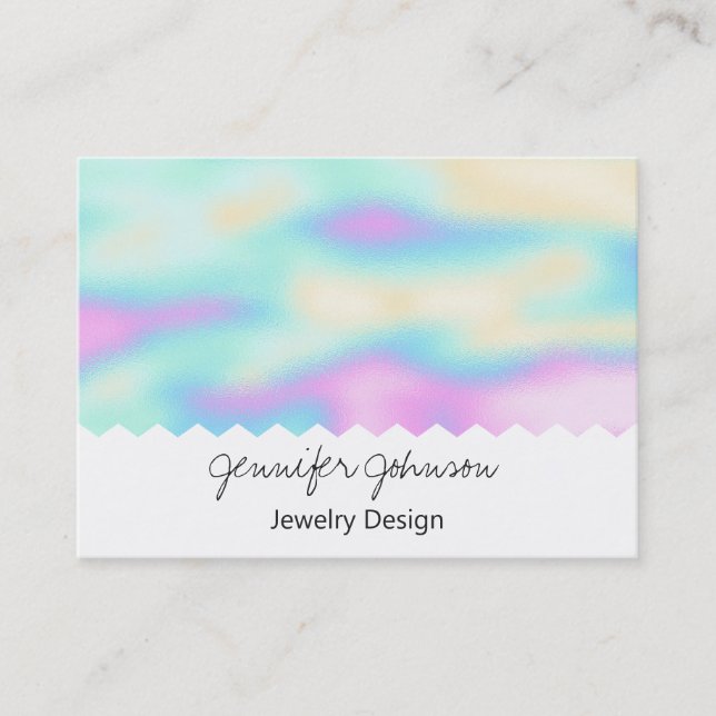 Pattern Holographic Jewelry Design Business Card (Front)