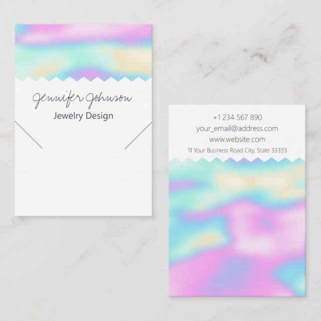 Pattern Holographic Necklace Display Card (Front/Back)