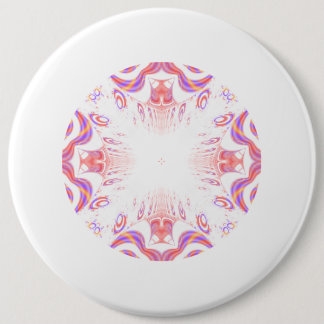 Pattern in Red, Orange and Purple. Pinback Button
