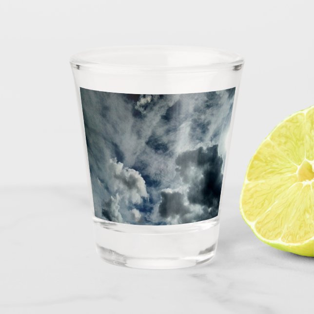 Pattern in the clouds shot glass (Front)