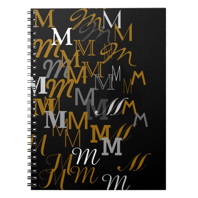 pattern initial name notebook (Front)
