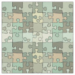 Pattern jigsaw puzzle green fabric