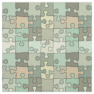 Pattern jigsaw puzzle green fabric