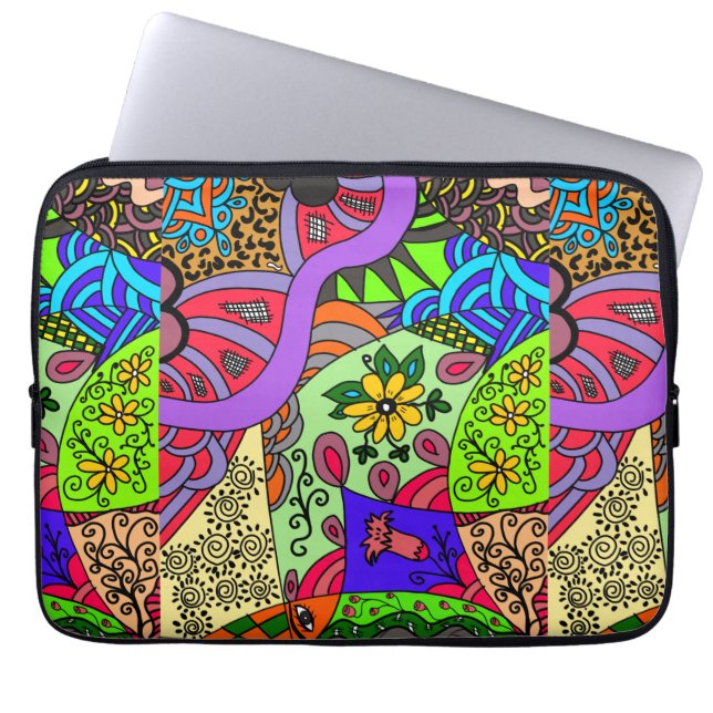 pattern  laptop sleeve (Front)