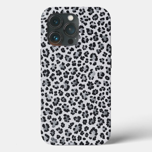 Pattern Leopard Print Gray Case-Mate iPhone Case (Back)