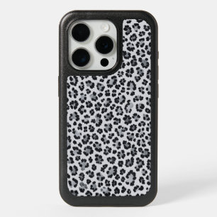 Pattern Leopard Print Gray iPhone 15 Pro Case