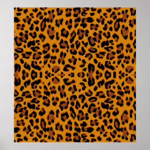 Pattern leopard skin background poster