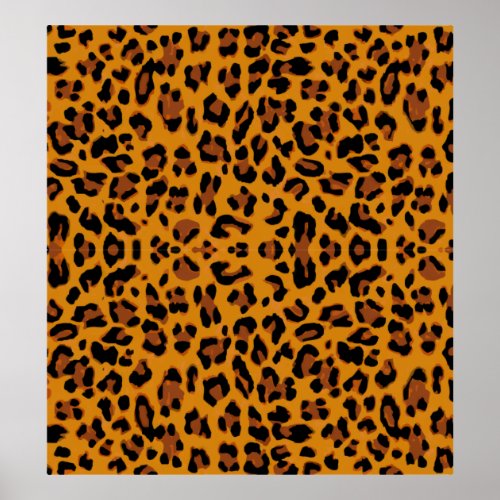 Pattern leopard skin background poster