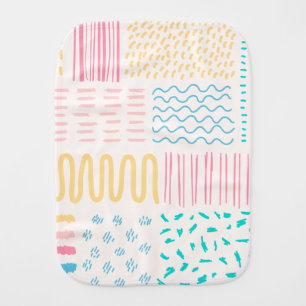 Pattern lines baby burp cloth
