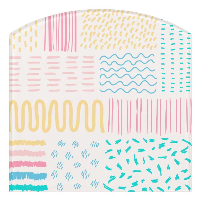 Pattern lines door sign (Contour Front)