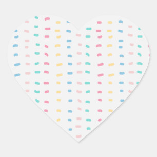 Pattern lines heart sticker