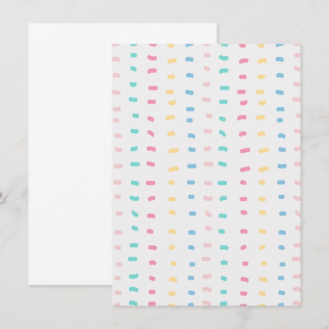 Pattern lines invitation (Front/Back)