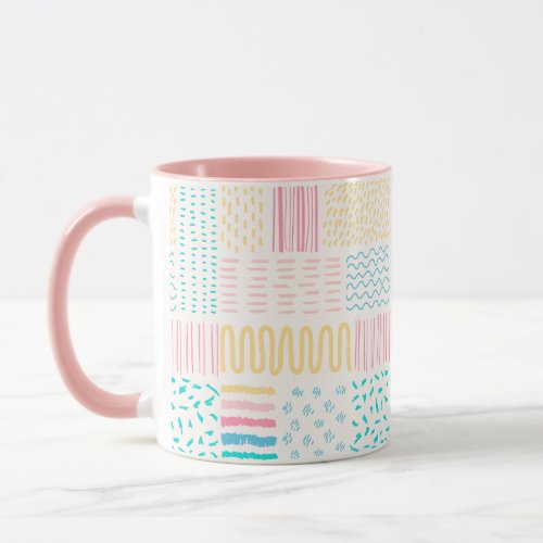 Pattern lines mug