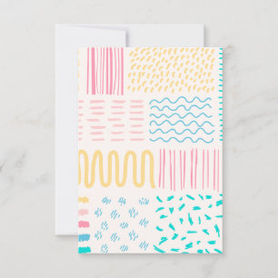 Pattern lines thank you card