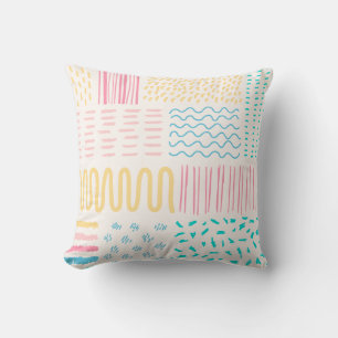 Pattern lines throw pillow