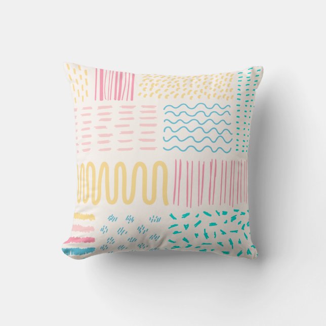 Pattern lines throw pillow (Front)