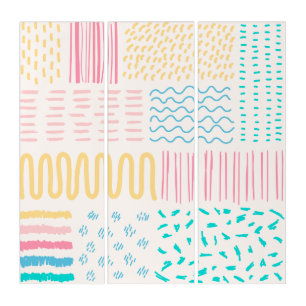 Pattern lines triptych