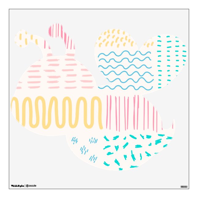 Pattern lines wall decal (Front)