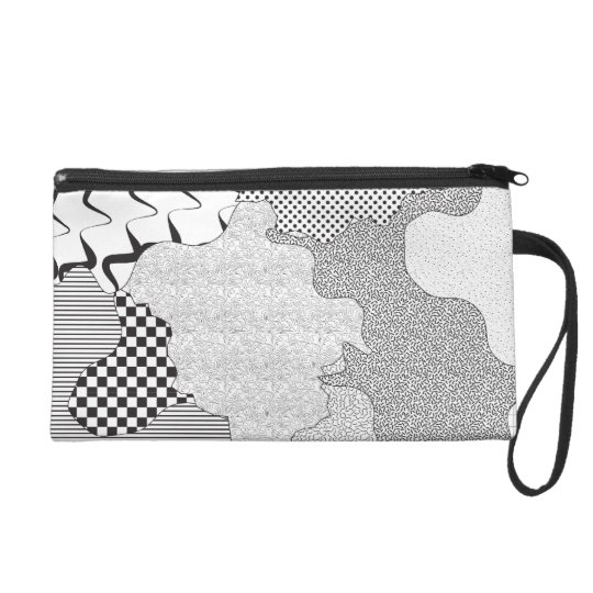 Pattern Mash-Up Bagette Wristlet