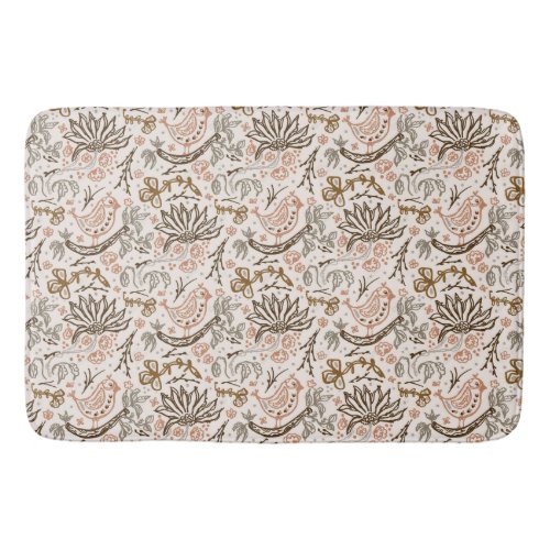 Pattern Minimalist Neutral Earth bath mat