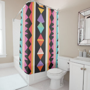 Pattern mix shower curtain