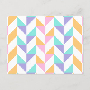Pattern Modern Colorful- Fashion spring geometric Postcard