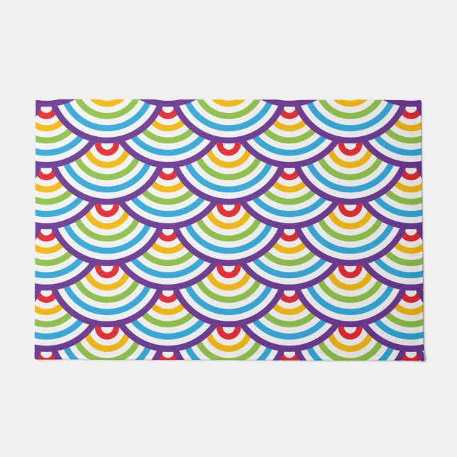 Pattern Modern Stylish Geometric Vintage  Doormat (Front)