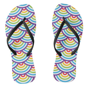 Pattern Modern Stylish Geometric Vintage Flip Flops
