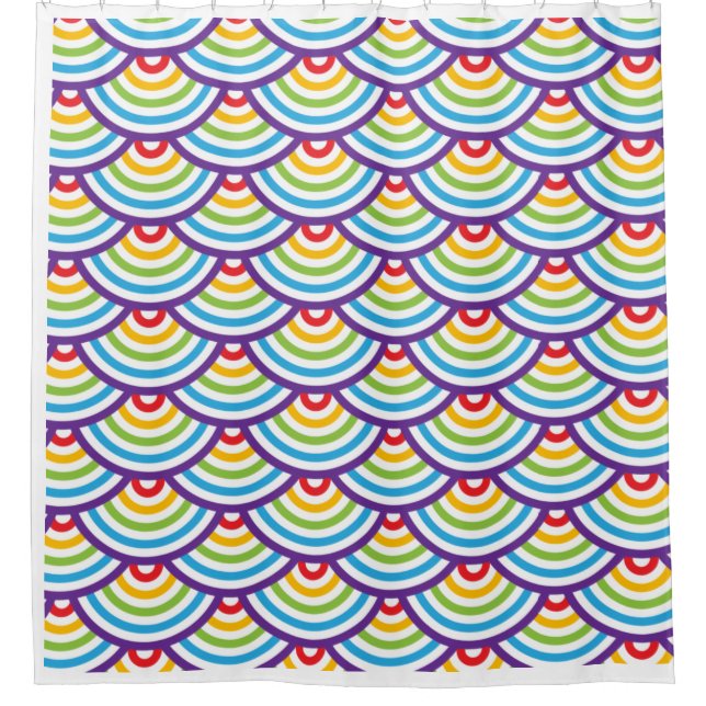 Pattern Modern Stylish Geometric Vintage   Shower Curtain (Front)