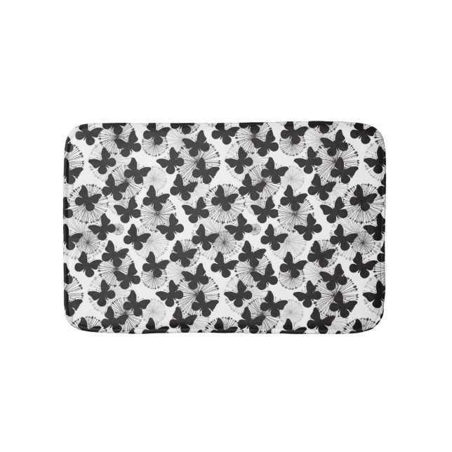 pattern of a butterfly bathroom mat (Front)