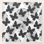 pattern of a butterfly glass coaster