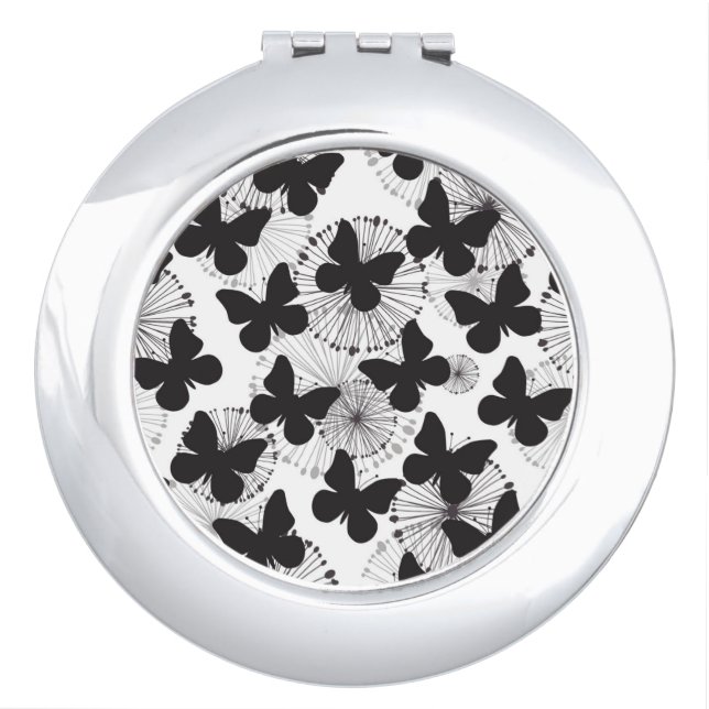 pattern of a butterfly mirror for makeup (Front)