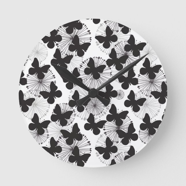 pattern of a butterfly round clock (Front)