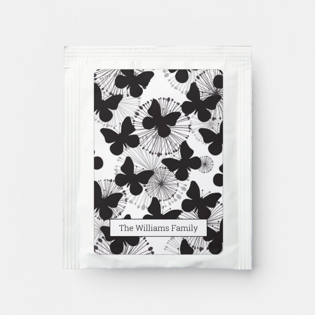 pattern of a butterfly tea bag drink mix (Front)